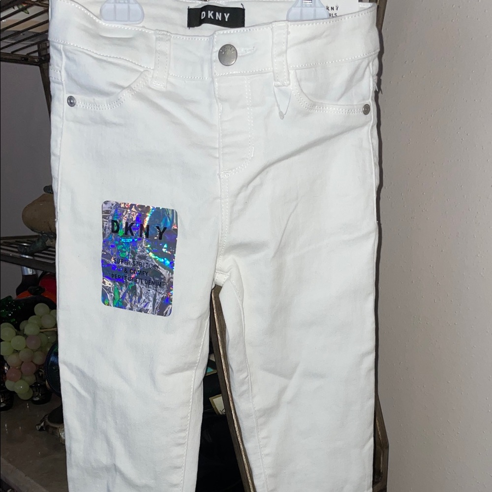 DKNY NWT girls white jeans